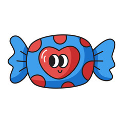 Sweet candy cartoon character.