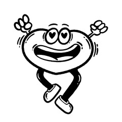 svg outline happy heart pcsk studio stock element