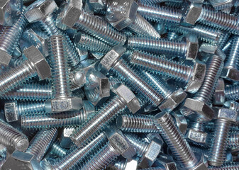 Many metal screws. Perfect for background or design