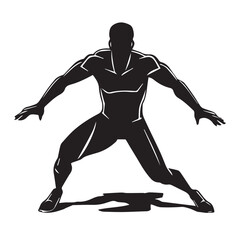 silhouette of a running person