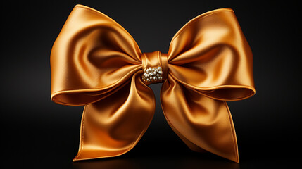 Gold gift bow.