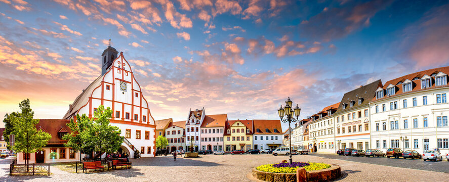 Rathaus, Grimma, Sachsen, Deutschland 