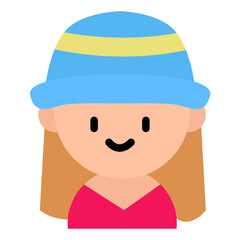Obraz na płótnie Canvas avatar woman with hat