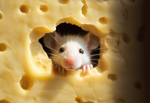 mouse peeping out of the cheese hole in the style of elizabeth gadd, herb ritts, flickr