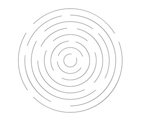 Rotating concentric circles,round line target