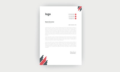 Simple creative modern letter head templates for your project design  Vector illustration