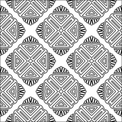 Figures from lines.Black pattern on white wallpaper for web page, textures, card, poster, fabric, textile. Abstract background.Repeating background image.White texture. Lines form shapes.