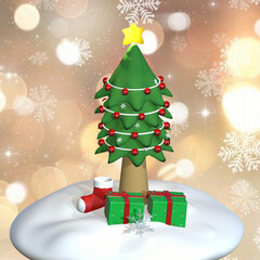 christmas tree with gifts