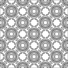 Figures from lines.Black pattern on white wallpaper for web page, textures, card, poster, fabric, textile. Abstract background.Repeating background image.White texture. Lines form shapes.