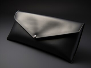 A stylish and sleek black leather. Generated with AI Technology