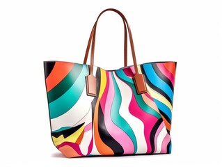 A bold and colorful graphic tote. Generated with AI Technology