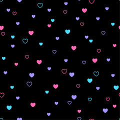 Seamless pattern with hearts. Valentine's day. Vector background.