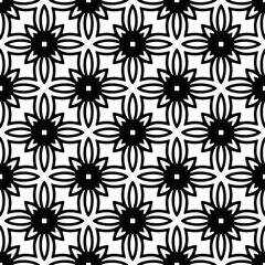 White background with black pattern. Seamless texture for fashion, textile design,  on wall paper, wrapping paper, fabrics and home decor. Simple repeat pattern.