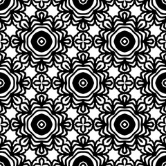 White background with black pattern. Seamless texture for fashion, textile design,  on wall paper, wrapping paper, fabrics and home decor. Simple repeat pattern.