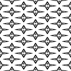 White background with black pattern. Seamless texture for fashion, textile design,  on wall paper, wrapping paper, fabrics and home decor. Simple repeat pattern.