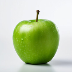 apple fruit white background portrait illustration