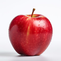 apple fruit white background portrait illustration