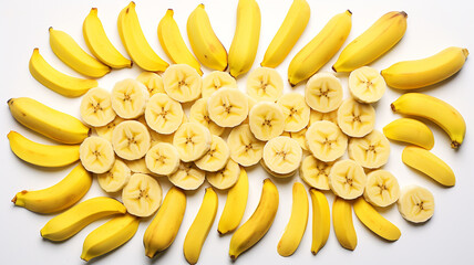 banana fruit white background portrait illustration e