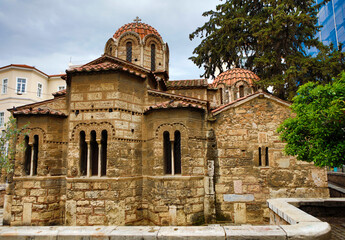 Fototapeta premium Greece Athens ancient church of Kapnikarea on a sunny summer day