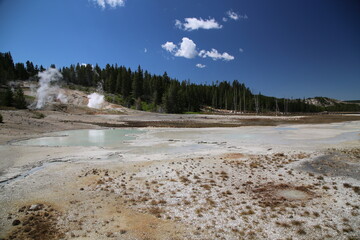 Hot pool in Yellowstone National Park