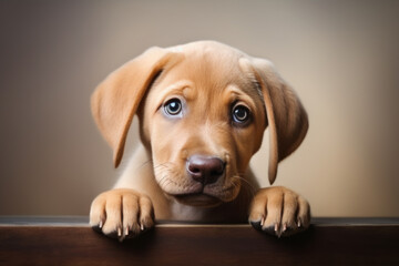 Little cute Labrador puppy.	
