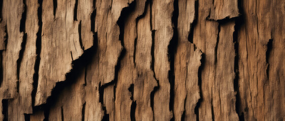 Dry cracked tree bark