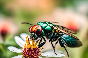 fly on flower