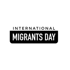 Obraz premium International migrants day on December 18 poster design.
