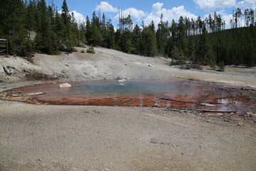Hot pool in Yellowstone National Park