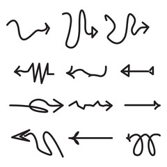collection of hand drawn arrow symbols