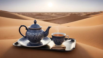 Wandaufkleber tea in the Sahara © Amir Bajric