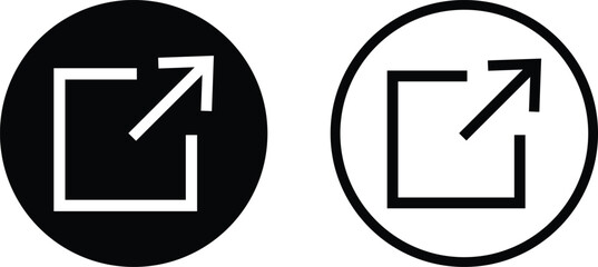External link icon set in two styles . Hyperlink symbol symbol vector - obrazy, fototapety, plakaty