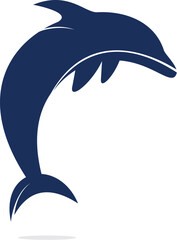 Dolphin vector logo design. 