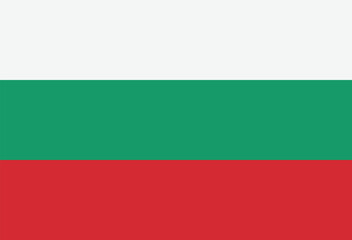 Bulgaria flag vector isolated on white background - obrazy, fototapety, plakaty