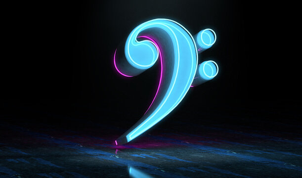 Ingenier&iacute;a de sonido y concepto de m&uacute;sica dubstep. Dise&ntilde;o musical. Musica concepto de fondo abstracto. Clave de Fa. Tecnolog&iacute;a y m&uacute;sica de moda.