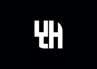 Obraz premium Monogram Letter YH Logo Design vector template