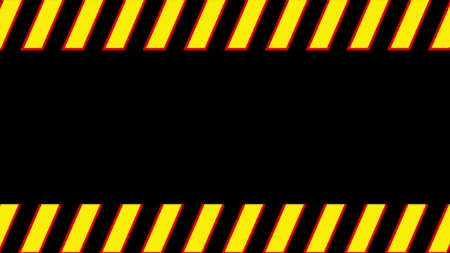 Barricade tape or warning tapes animation. moving warning caution tape. Animated on Under Construction. Animation warning line looping video,caution looping animation video.
