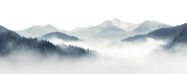 Picturesque landscape with majestic mountain peaks