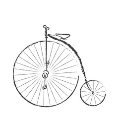 Vector illustration of retro bicycle. Eps 10.Bike adventure concept. Line art flat design of bicycle
