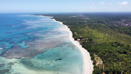 The coast of Morro de Sao Paolo, incredible natural pools, palm trees and golden sand. Heavenly...