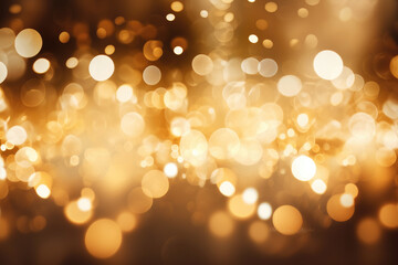 holidays background with golden bokeh. golden glitter. blurred bokeh