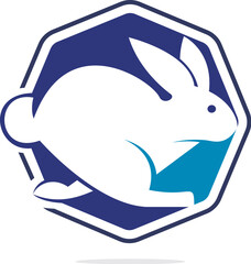 Rabbit vector logo design.