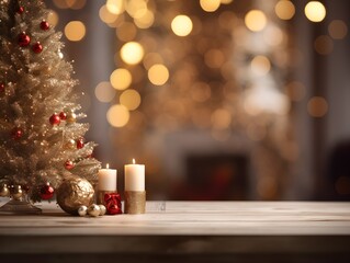 AI Generated Christmas Themed Background Perfect for Slide Shows and Presentations