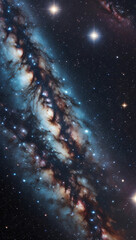 background with stars and planets