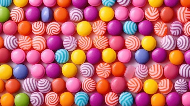 green color candy food illustration yellow orange, pink purple, black rainbow green color candy food