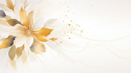 Watercolor background with flowers. Handmade. Illustration. Generative AI