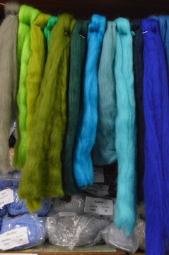 laine bleu vert d&eacute;grad&eacute;