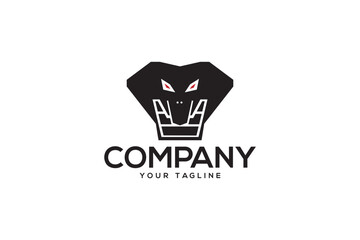Creative logo design depicting a cobra. 