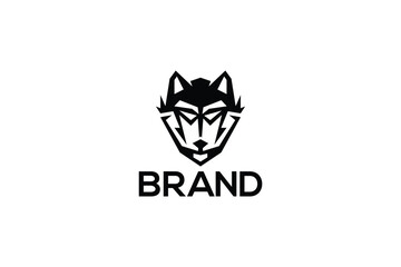 Creative logo design depicting a wolf. 