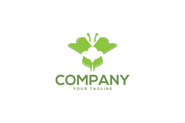 Creative logo design depicting a butterfly. 